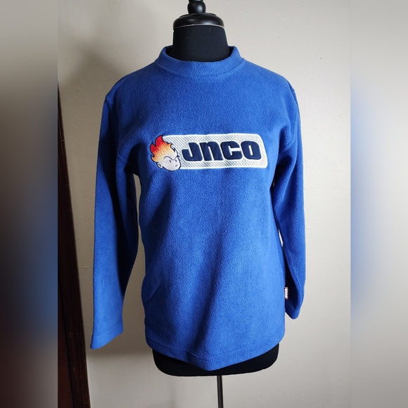 JNCO Blue 90'Vintage Fleece Pullover Size Medium